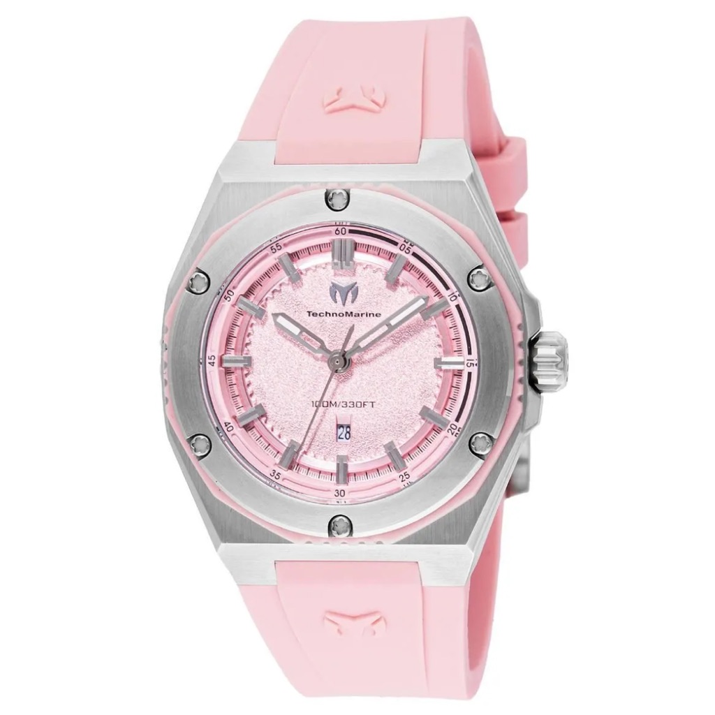 New In Case / Box Technomarine Coral Legacy Women's Watch 36mm Pink - Tm-416053